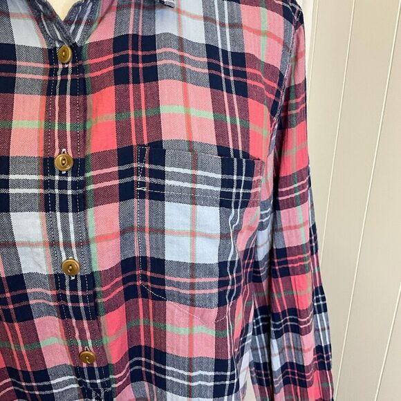 J. Crew Women’s Petite Large Long Sleeve Striped Multi Color Button Down Shirt - Picture 3 of 14